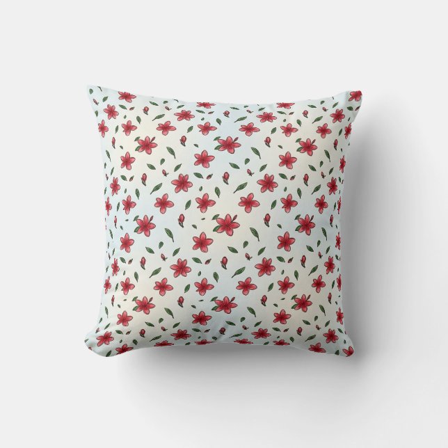 Coussin de jardin de cottage Ruby Frangipani (Recto)