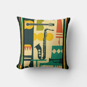 Coussin de jazz moderne du milieu du siècle