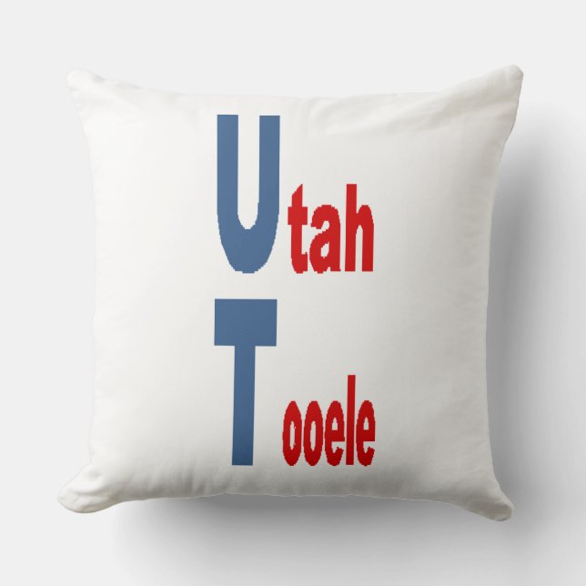 Coussin de jet 20" x 20"  TOURISME UTAH (Recto)