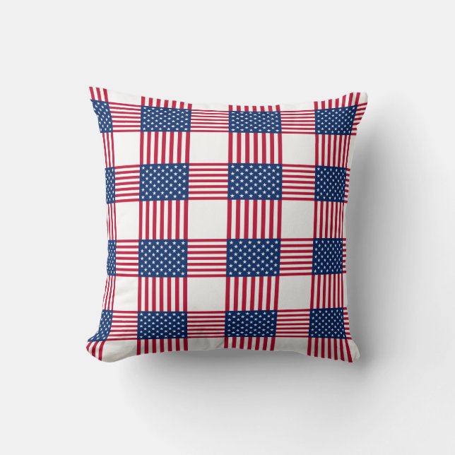 Coussin de jet à accent patriotique  (Recto)