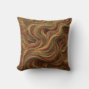 Coussin de jet à motif de fumée tourbillonnante Te