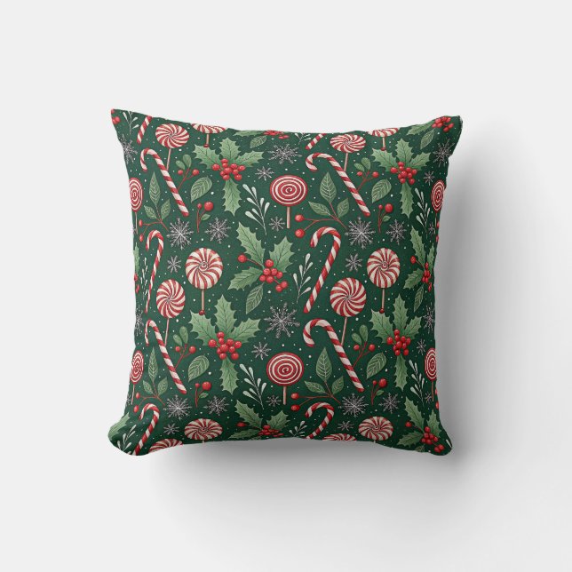 Coussin de jet à motif de Noël (Recto)