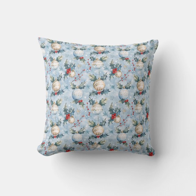 Coussin de jet à motif de Noël (Recto)