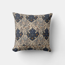 Coussin de jet à motif floral persan vintage – Élé