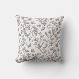 Coussin de jet à motif floral sans couture