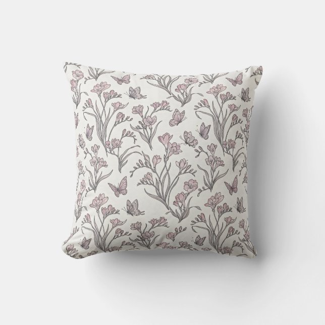 Coussin de jet à motif floral sans couture (Recto)