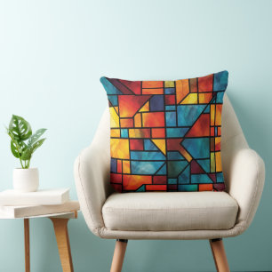 Coussin de jet à motif géométrique