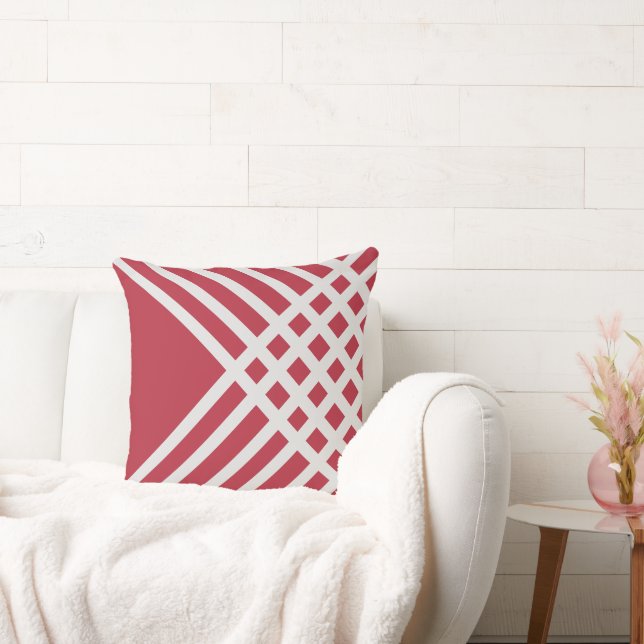 Coussin de jet à motif géométrique gris (Canapé)