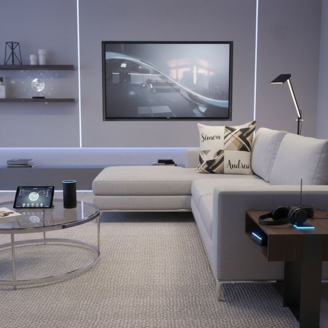  Coussin de jet à motif géométrique moderne élégan (Créateur téléchargé)