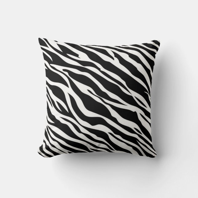 Coussin de jet à motif zèbre (Recto)