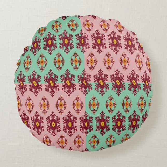 Coussin de jet à patchwork géométrique – Moderne V (Devant)
