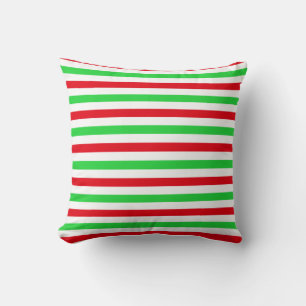 Coussin de jet à rayures de Noël 2