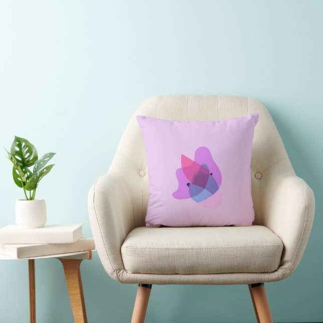 Coussin de jet abstrait coloré (Chaise)