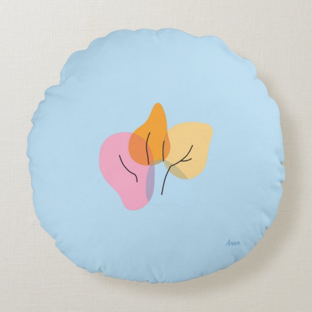 Coussin de jet abstrait coloré (Devant)
