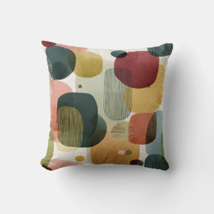 Coussin de jet abstrait organique moderne du milie