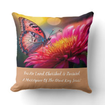 Coussin de jet accent chrétien inspirant
