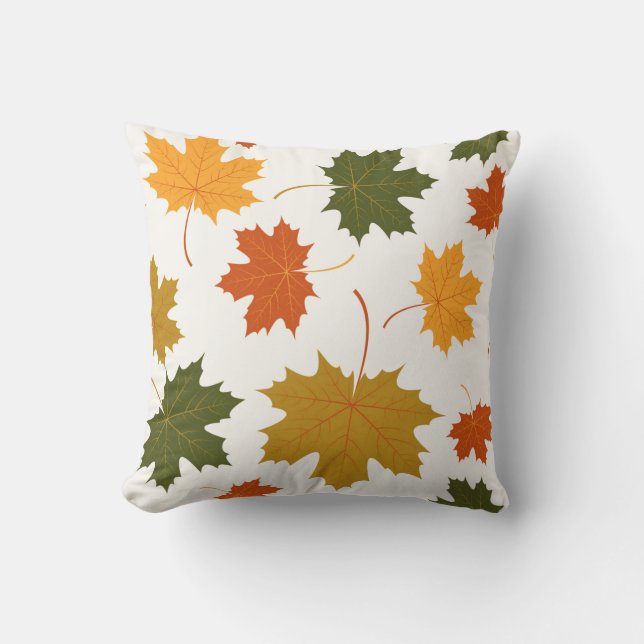 Coussin de jet accentuel - Feuilles d'automne qui  (Recto)