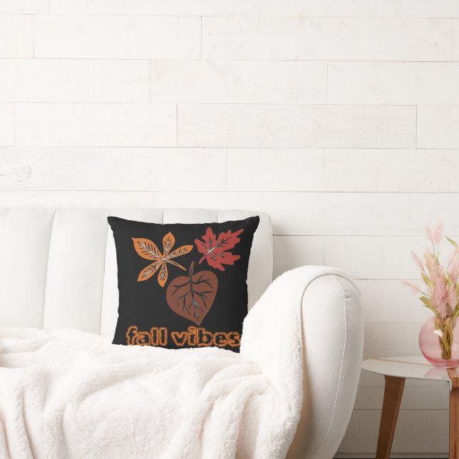 Coussin de jet ambiance automnale feuilles d'autom (Canapé)