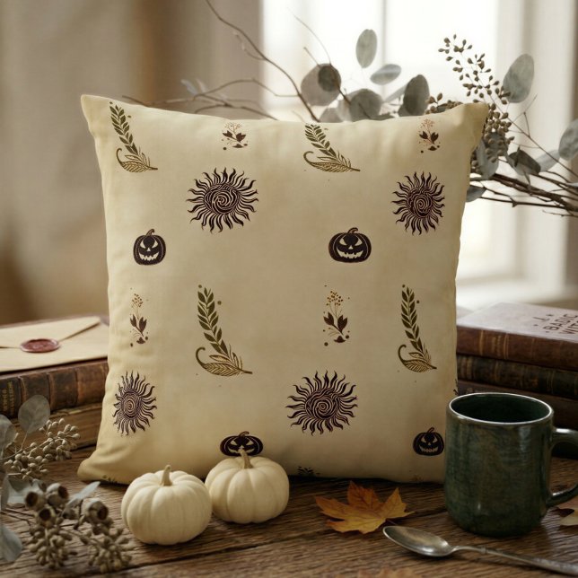 Coussin de jet Antique Autumn Witchcore (Créateur téléchargé)