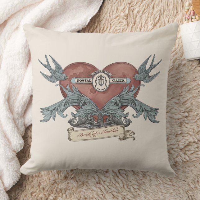 Coussin de jet Antique Rose Silver Dolphin (Couverture)