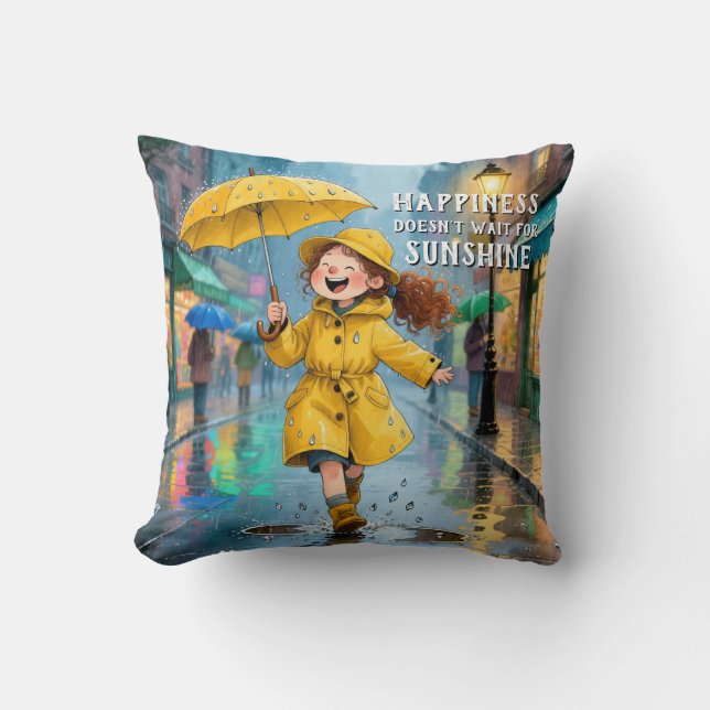 Coussin de jet avec citation positive (Recto)