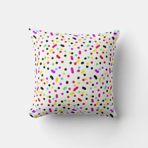 Coussin de jet avec des points colorés d'art abstr
