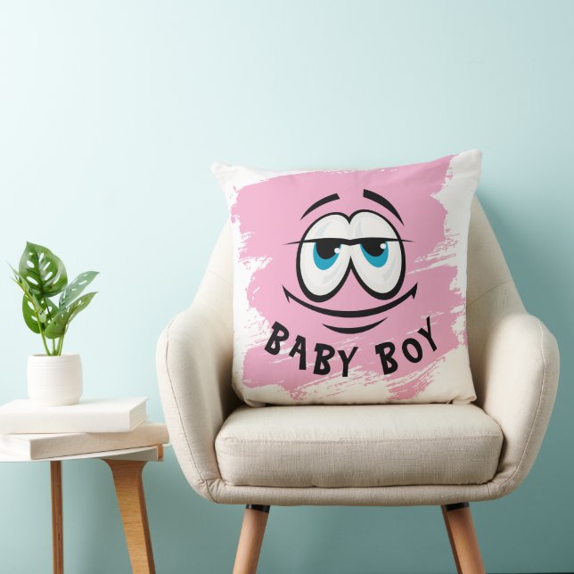 Coussin de jet bébé garçon rose mignon (Chaise)