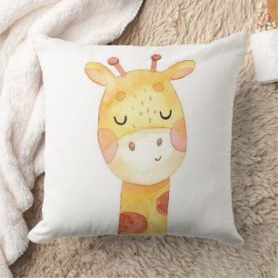 Coussin de jet bébé girafe endormi mignon