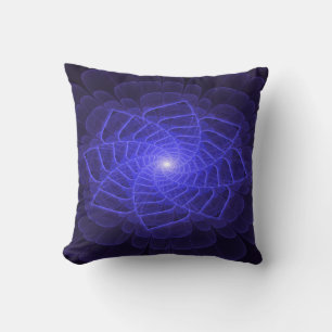 Coussin de jet BlueLotus Fleur Fractale