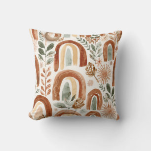Coussin de jet bohème arc-en-ciel Décoration de