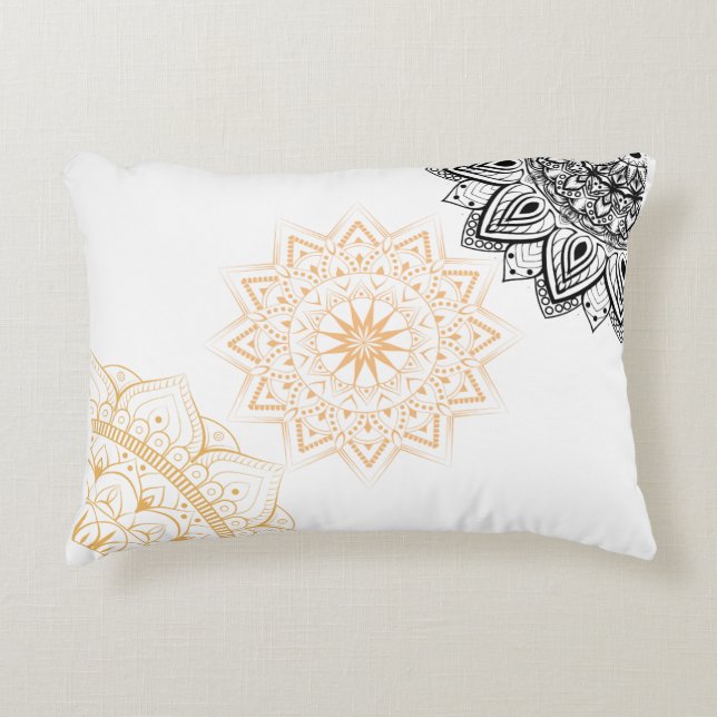 Coussin de jet bohème floral aquarelle (Devant)