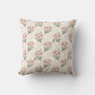 Coussin de jet Boho Terracotta à motif floral