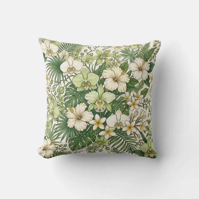 Coussin de jet Botanical Orchid (Recto)