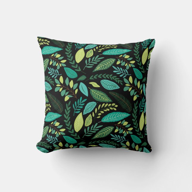 Coussin de jet botanique Feuille d'automne (Recto)