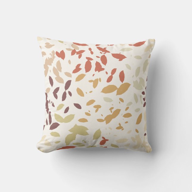 Coussin de jet chaud neutre à feuillage tombant (Recto)