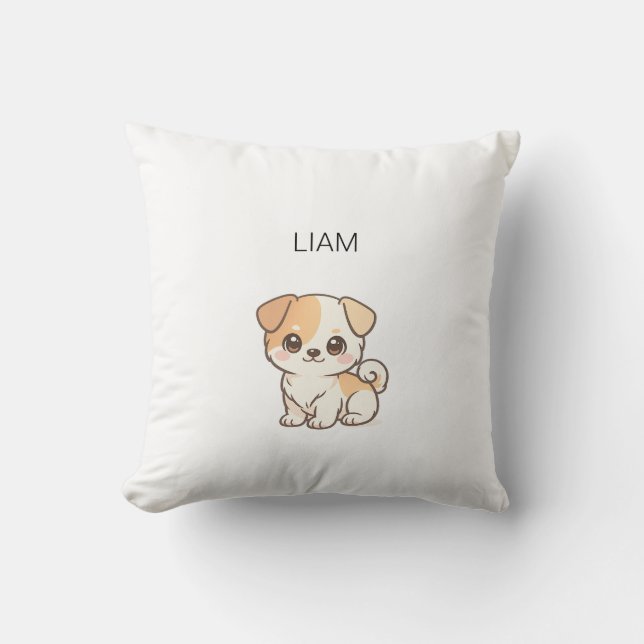 Coussin de jet Chibi Mignon Personnalisé pour la N (Recto)