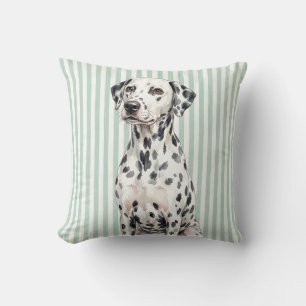 Coussin de jet dalmatien aquarelle