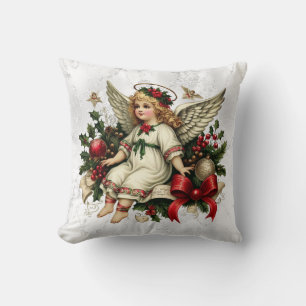 Coussin de jet d'ange de Noël vintage