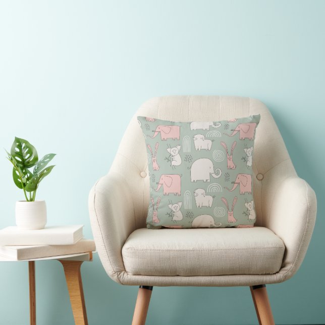 Coussin de jet d'animaux mignons (Chaise)