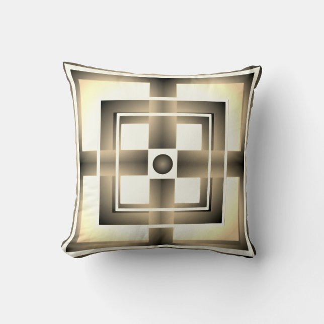 Coussin de jet d'art abstrait vibrant" Coussin de  (Recto)