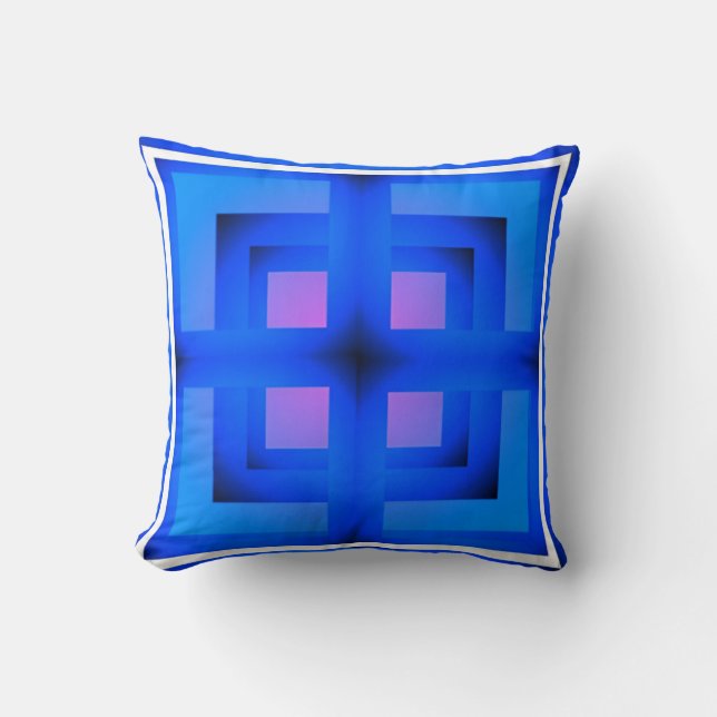 Coussin de jet d'art abstrait vibrant" Coussin de  (Recto)