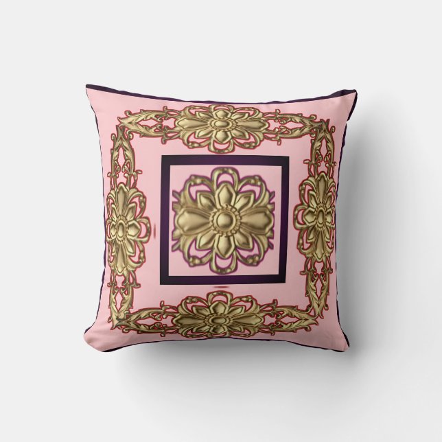 Coussin de jet d'art abstrait vibrant" Coussin de  (Recto)