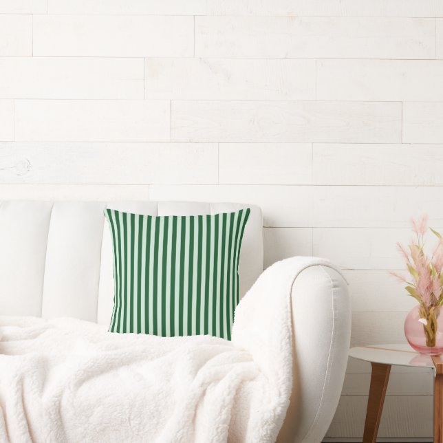 Coussin de jet de bande de thème de couleur verte  (Canapé)