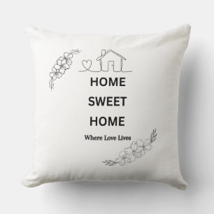 Coussin de jet de citation minimaliste esthétique