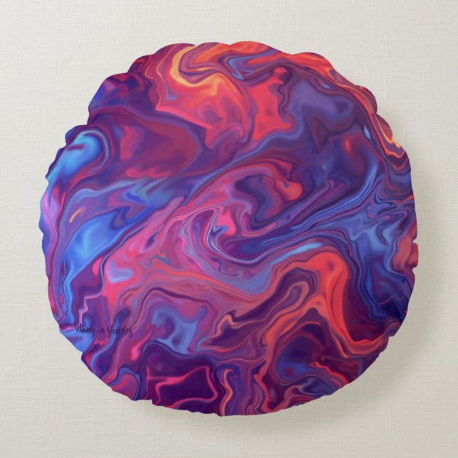 Coussin de jet de combinaison de couleurs abstrait (Devant)