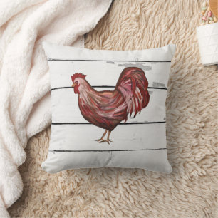 Coussin de jet de ferme en planches de bois avec p