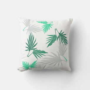 Coussin de jet de feuilles de palmier vert Nature