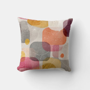 Coussin de jet de formes organiques abstraites mod