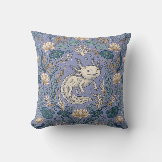 Coussin de jet de jardin Axolotl (Recto)