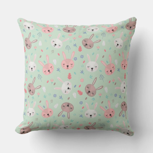 Coussin de jet de jardin Bunny Bloom (Recto)